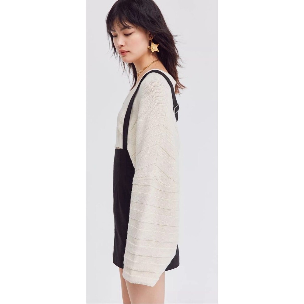 Silence + Noise High-Rise Suspender Mini Skirt NWOT